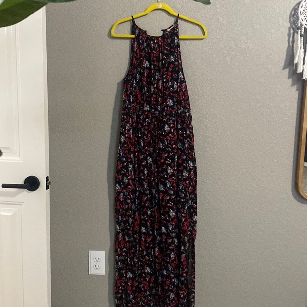 Blue and red flower dress